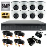 8Mp Security Camera System with 8 Dome Cameras